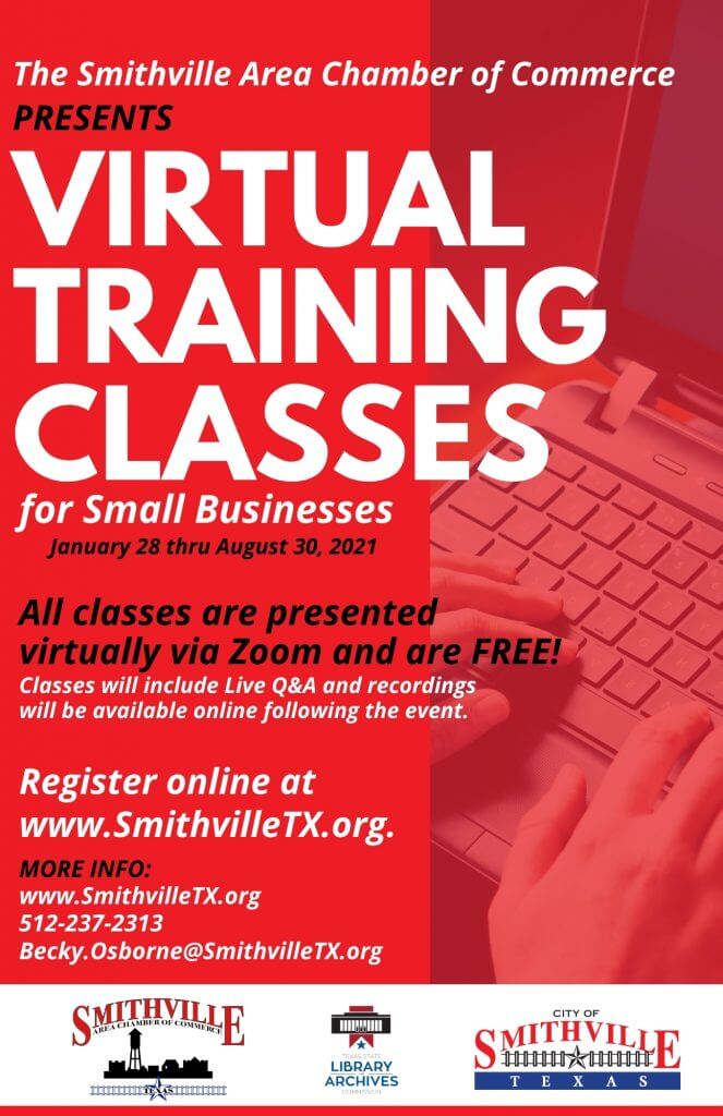 Virtual Online Classes - Smithville Area Chamber of Commerce (Texas)